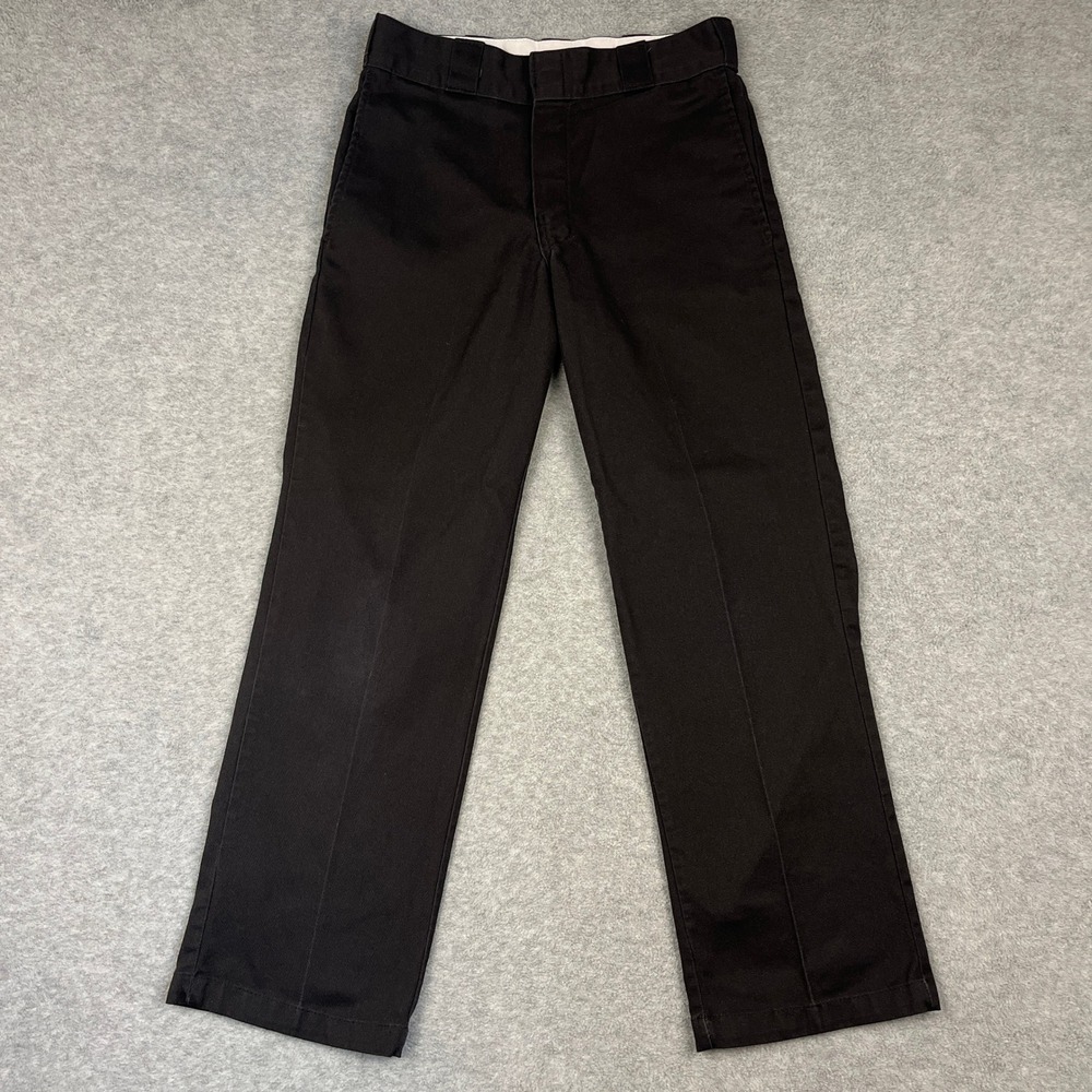 Dickies Work Pants Mens 30x29 Black 874 Original Fit Straight Leg Twill